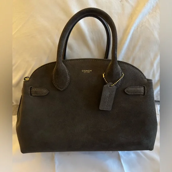 Coach Empire 28 Olive Green Suede - Picture 4 of 15